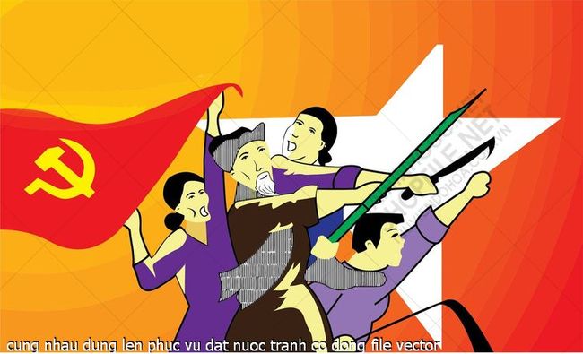 cung nhau dung len phuc vu dat nuoc tranh co dong file vector